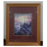 403 - THOMAS KINKADE ARTWORK FRAMED 16X14" (N)