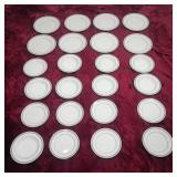 403 - 24 PIECES MIKASA PLATINUM CROWN PLATES (N)