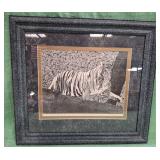 11 - BENGAL TIGER ART FRAMED 19X21" (D53)