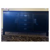 12 - BLACK WOODEN SIDEBOARD 33X60