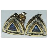 14KT GOLD DIAMOND EARRINGS 3.90GRS