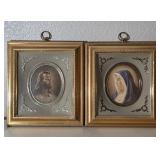 B1 - TWO PIECES FRAMED ART 9"SQ EA