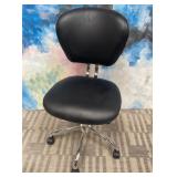 11 - BLACK WHEELED OFFICE CHAIR