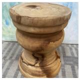 11 - WOODEN LARGE HAND CARVED PLANT STAND