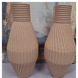 11 - PAIR OF DECORATIVE VASES 14"T (S64)