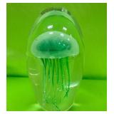 11 - ART GLASS JELLYFISH PAPERWEIGHT (E103)