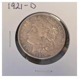 1921 "D" - MORGAN SILVER DOLLAR (#12)