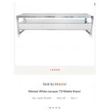 11 - GLASS TOP COFFEE/HOME TABLE W/DRAWERS 77X20