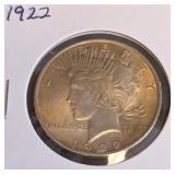1922 - PEACE SILVER DOLLAR (#34)