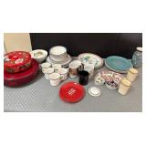 S1 - MIXED LOT OF DISHWARE, STORAGE TINS (G40)
