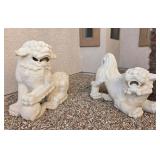 S1 - PAIR OF MARBLE FOOD DOGS (Y1)