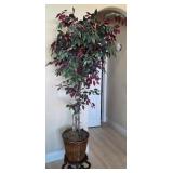 S1 - 90" FAUX TREE IN BASKET PLANTER (L72)