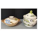 S1 - TWO CERAMIC LIDDED POTS (G39)
