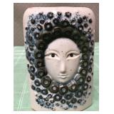 513 - CERAMIC FACE VESSEL W/ TEXTURED SURROUND