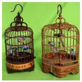 513 - TWO VINTAGE DECORATIVE BIRD CAGES (F101)