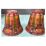 513 - LOT OF STAINED GLASS LAMP SHADES (M117)