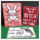513 - THREE HUMOROUS SIGNS (P52)