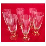 513 - SIX PIECES FOOTED PILSNER GLASSES (T155)