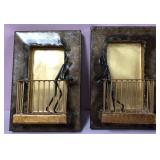 513 - PAIR OF METAL RELIEF DECORATIVE PLAQUES