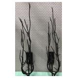 513 - LOT OF 2 DECORATIVE WALL SCONCES (M80)