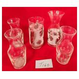 513 - VINTAGE GLASS CARAFES (T160)
