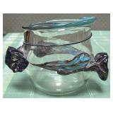513 - DECORATIVE GLASS CONTAINER (M41)