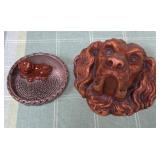513 - CERAMIC DOG HEAD & DISH (M39)