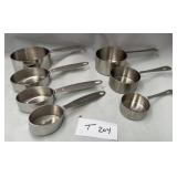 513 - SET OF STAINLESS MEASURING CUPS (T204)