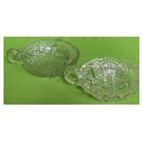 513 - TWO VINTAGE CRYSTAL DISHES (T8)