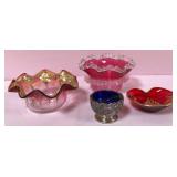 513 - LOT OF VINTAGE GLASS BOWLS & DISHES (T309)