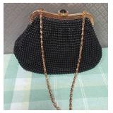 513 - BLACK BEADED EVENING BAG (M163)