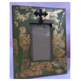 513 - DECORATIVE FRAME W/ BEADED CROSS DETAIL