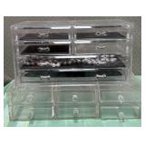 513 - LOT OF ACRYLIC JEWELRY ORGANIZERS W/ BEADS