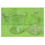 513 - ICE BUCKET & CRYSTAL DECANTER (F88)