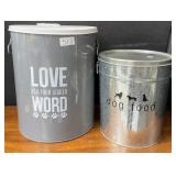 513 - METAL DOG FOOD CONTAINERS (SM38)