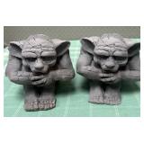 513 - PAIR OF CARVED STONE GARGOYLES (M87)