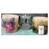 513 - LOT OF 3 BOTANICAL CANDLES (M144)