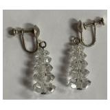 542 - PAIR OF .925 STERLING CRYSTAL EARRINGS (D42)