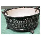 513 - METAL BOWL W/ CERAMIC INSERT (M103)