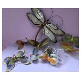 513 - LOT OF DECORATIVE BUTTERFLIES/DRAGONFLY