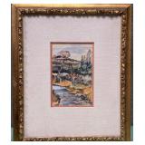513 - FRAMED WATERCOLOR LANDSCAPE PAINTING (T373)