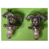 513 - PAIR OF JESTER BOTTLE STOPPERS (F69)