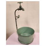 513 - VINTAGE BRASS TAP W/ BASIN & BIRD PERCH