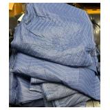 513 - LOT OF 5 BLUE PINSTRIPED DRESS SHIRTS (F107)