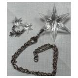 513 - STERLING SILVER STAR PENDANT & CHAIN (M138)