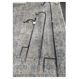 513 - LOT OF 3 BLACK METAL GARDEN HOOKS (V410)