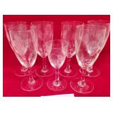 513 - LOT OF ETCHED GLASS STEMWARE (T159)