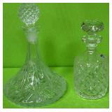 513 - LOT OF CRYSTAL DECANTERS W/ STOPPERS (F62)