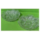 513 - LOT OF TWO VINTAGE GLASS BOWLS (F44)