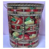 513 - DECORATIVE APPLE BASKET W/ METAL LINER